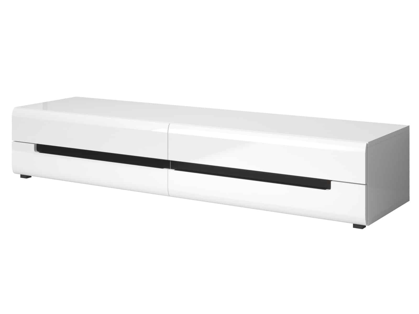 HEKTOR TV stolek TYP 40, bílá/bílý lesk