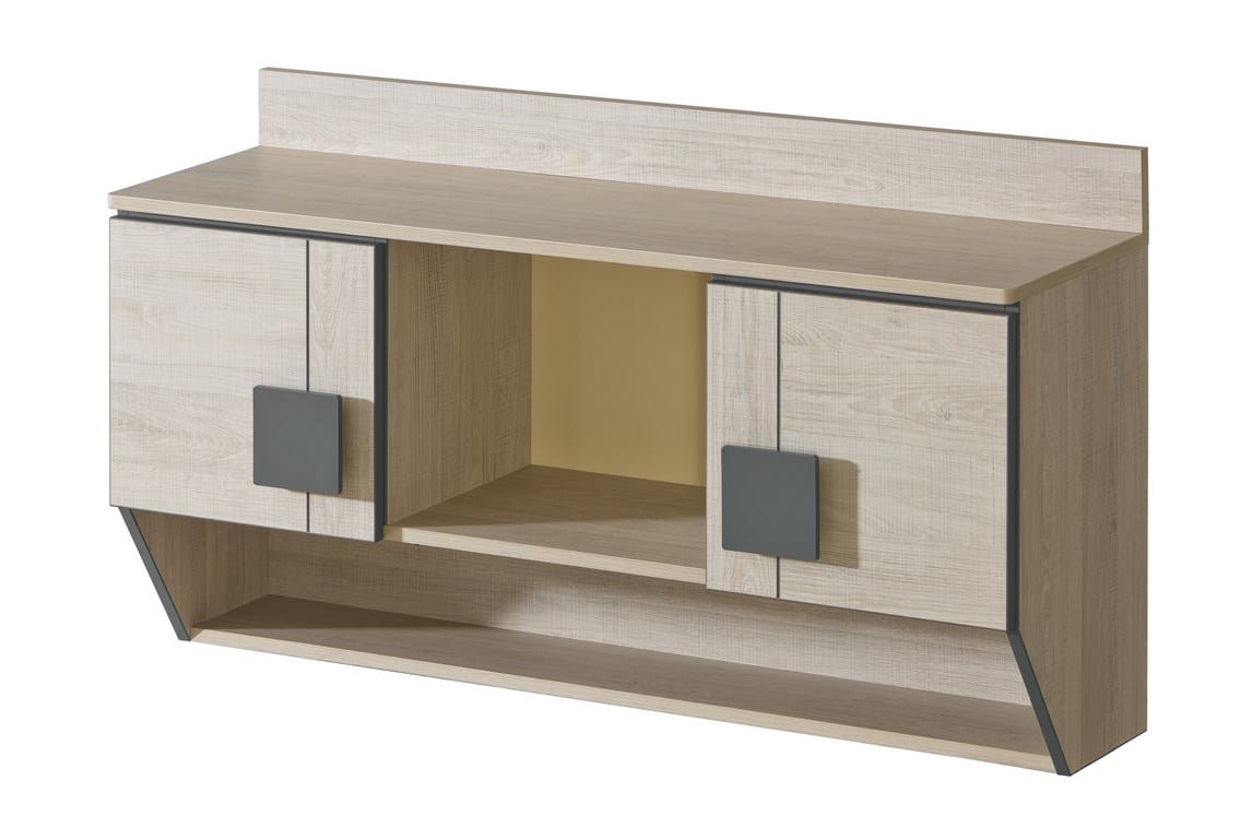 GIMMI, kombinovaná police G4, dub santana/šedá