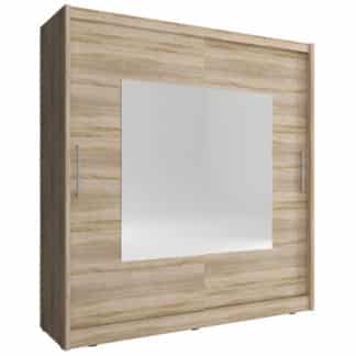 Skříň WIKI IX se zrcadlem 200 cm, dub sonoma