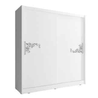 Skříň WIKI Vb se vzorem 200 cm, bílá