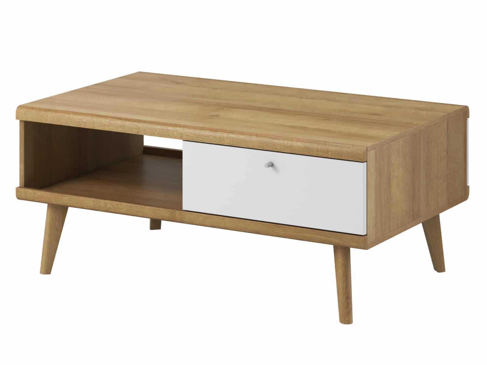 Konferenční stolek PRIMO PL107, dub riviera/bílá