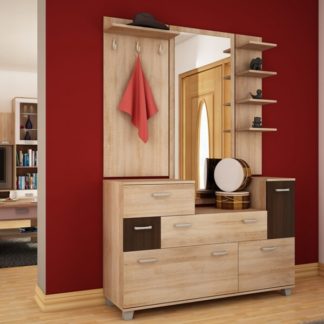 Předsíň GRAND, barva: dub sonoma/dub sonoma tmavý