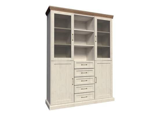 ROYAL vitrína W2D, borovice norská/dub divoký