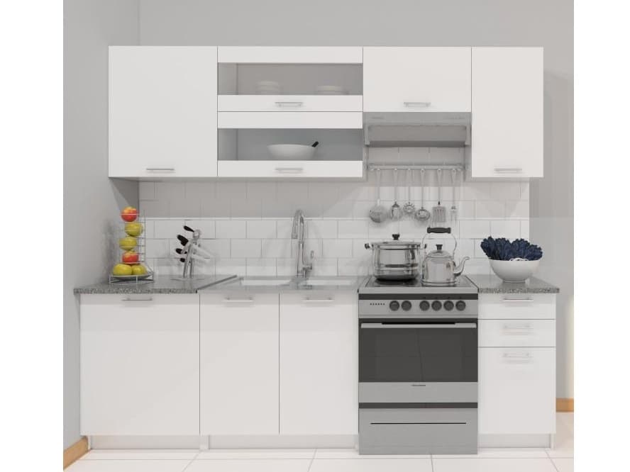 FABIANA, kuchyňská  linka 180/240 cm, bílá