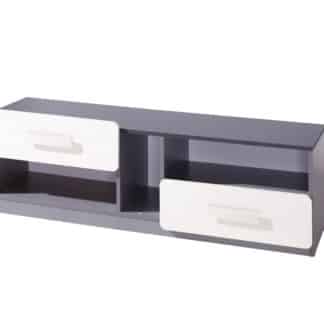Televizní stolek LIDO RTV, šedá/grafit+bílá