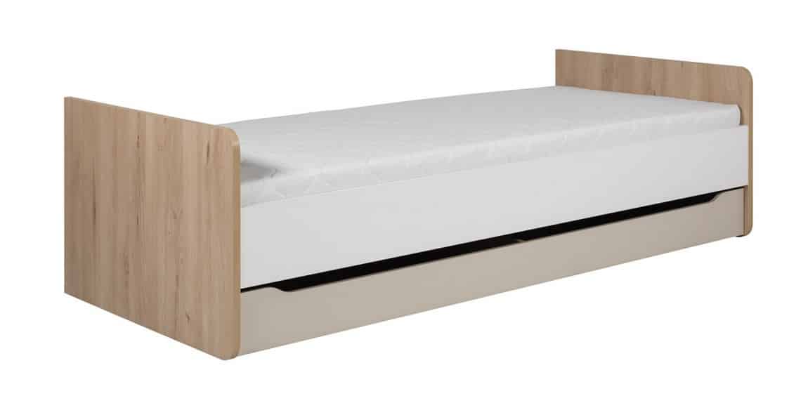 SMARTY SM-08 postel 90 cm, buk/bílá/champagne