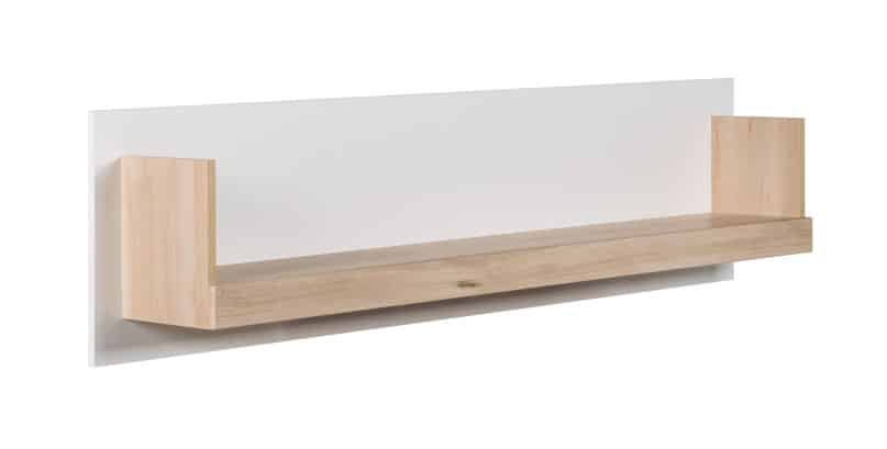 SMARTY SM-02 závěsná police, buk/bílá/champagne