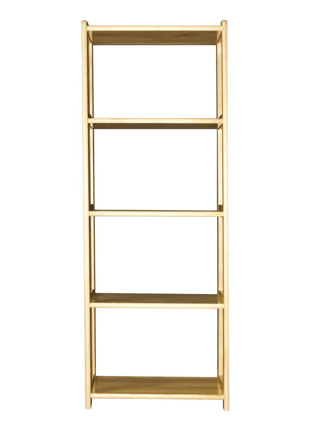 Regál ažurový výška 150 cm, šířka 60 cm, masiv borovice, moření: ...