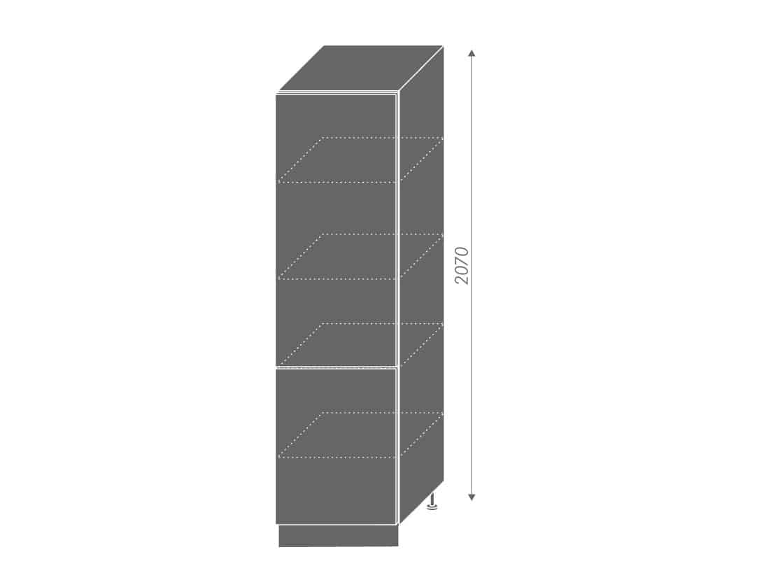 EMPORIUM, skříňka potravinová D14DP 60, korpus: lava, barva: grey stone