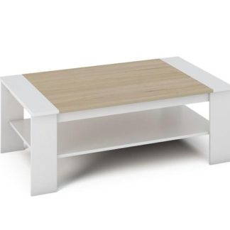 BAKER konferenční stolek, bílá/dub sonoma