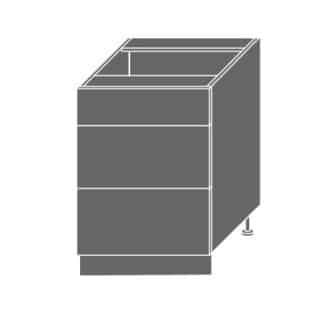 EMPORIUM, skříňka dolní D3m 60, korpus: bílý, barva: light grey stone