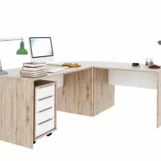 RIOMA set psacích stolů, dub san remo/bílá