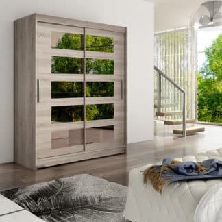 Šatní skříň WESTA V, trufla/zrcadlo