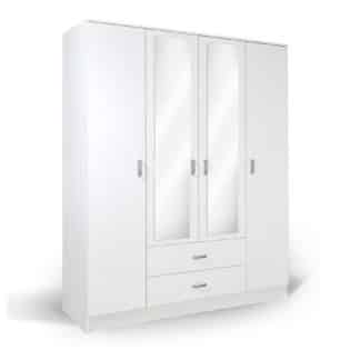 Skříň se zrcadly IVA 4K2FO, bílá