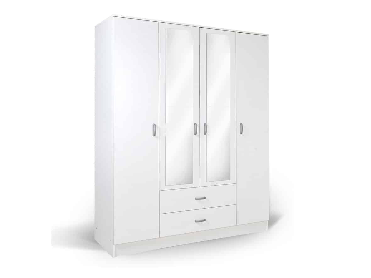 Skříň se zrcadly IVA 4K2FO, bílá