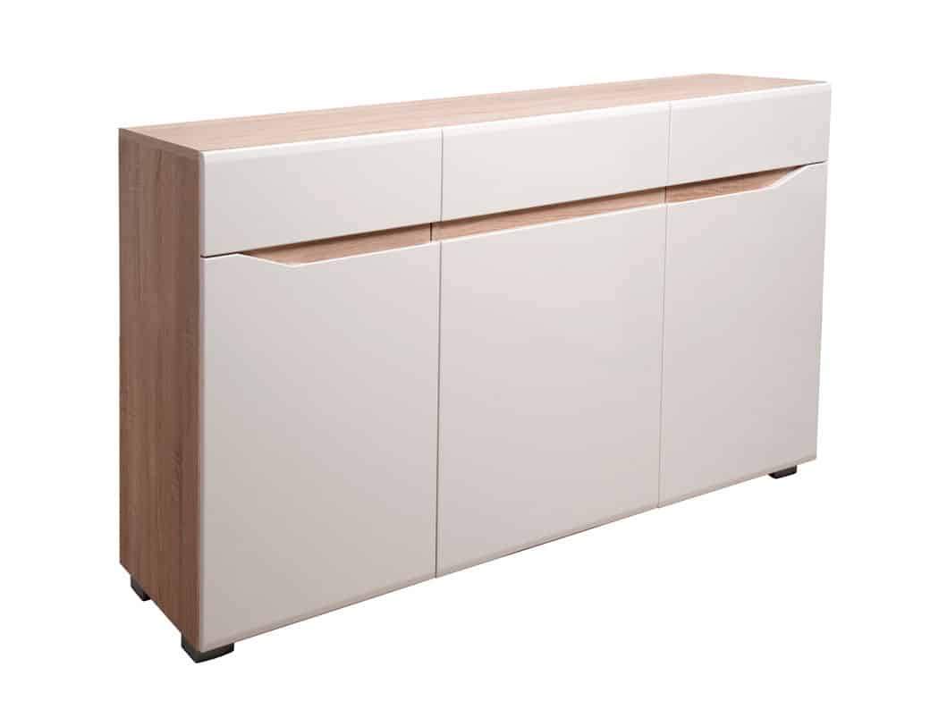 Komoda VENETO V160, béžový lesk/dub