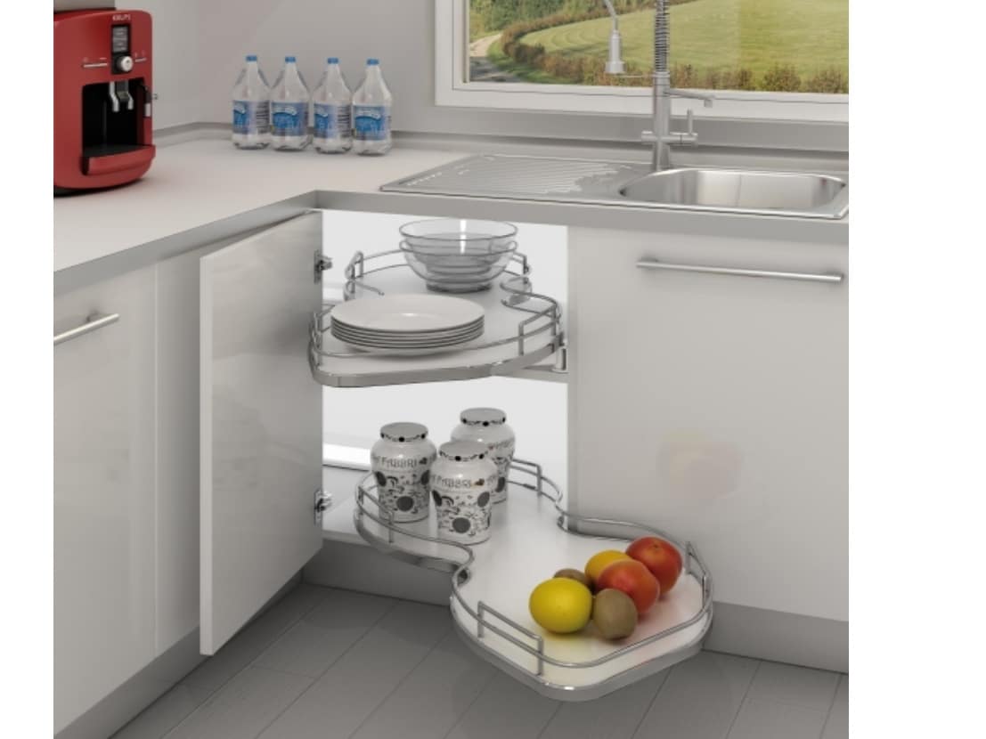 Výsuvná police NUVOLA do pravé skříňky DNW 105/82, bílá