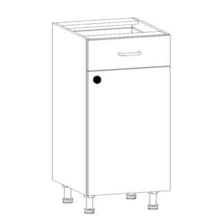 PROWANSJA dolní skříňka D40S1 pravá, borovice andersen