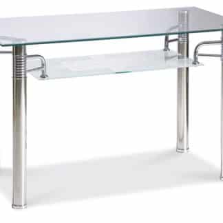 Jídelní stůl RENI A 100x70, kov/sklo