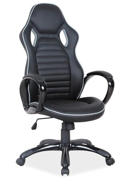 Kancelářské křeslo Q-105,  černá/šedý okraj