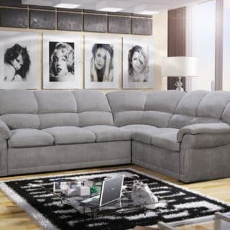 Rohová sedačka ALEXIA 2 pravá, světle šedá látka