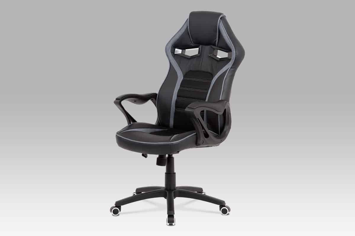 Kancelářská židle KA-G406 GREY, černá látka/šedá látka