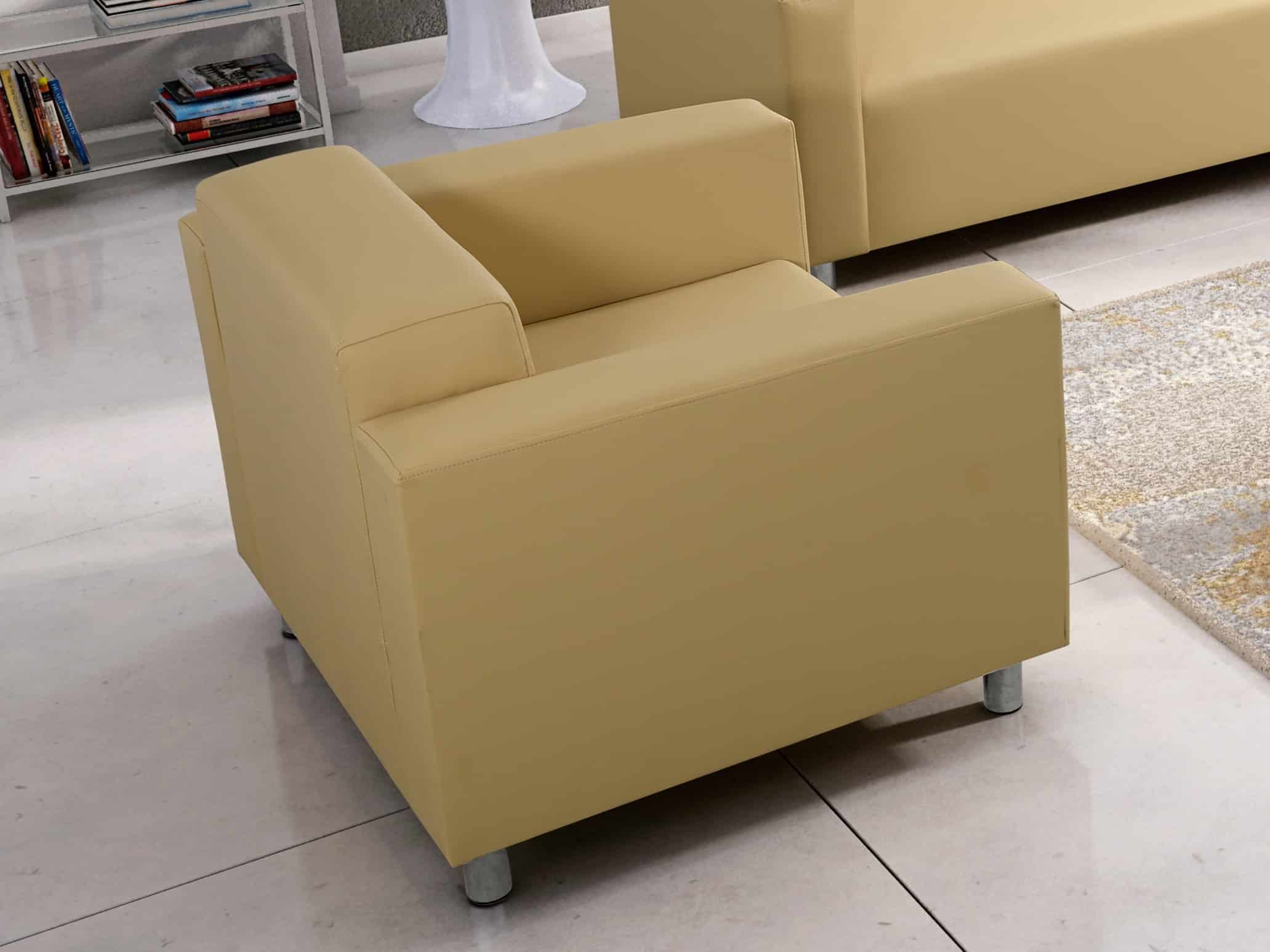 Křeslo HUGO 3, krémová ekokůže