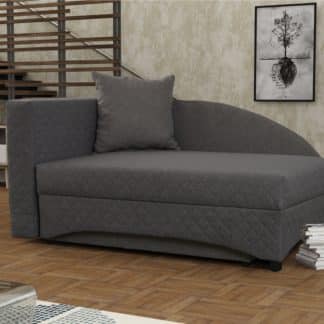 Pohovka LENA 2 levá, šedá látka s prošitím/šedá látka