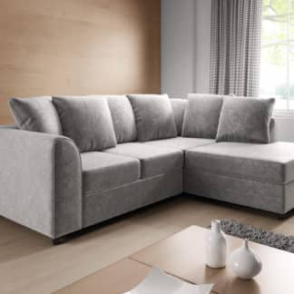 Rohová sedačka DYLAN pravá, světle šedá látka