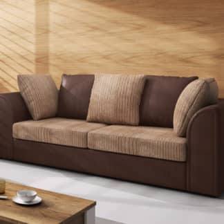 Trojsedák DYLAN 3, béžová látka/hnědá látka