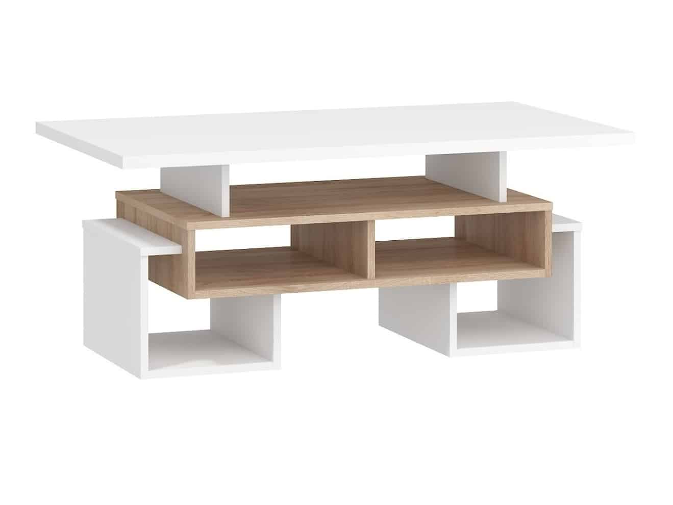 Konferenční stolek S RIO 12, dub sonoma/bílá