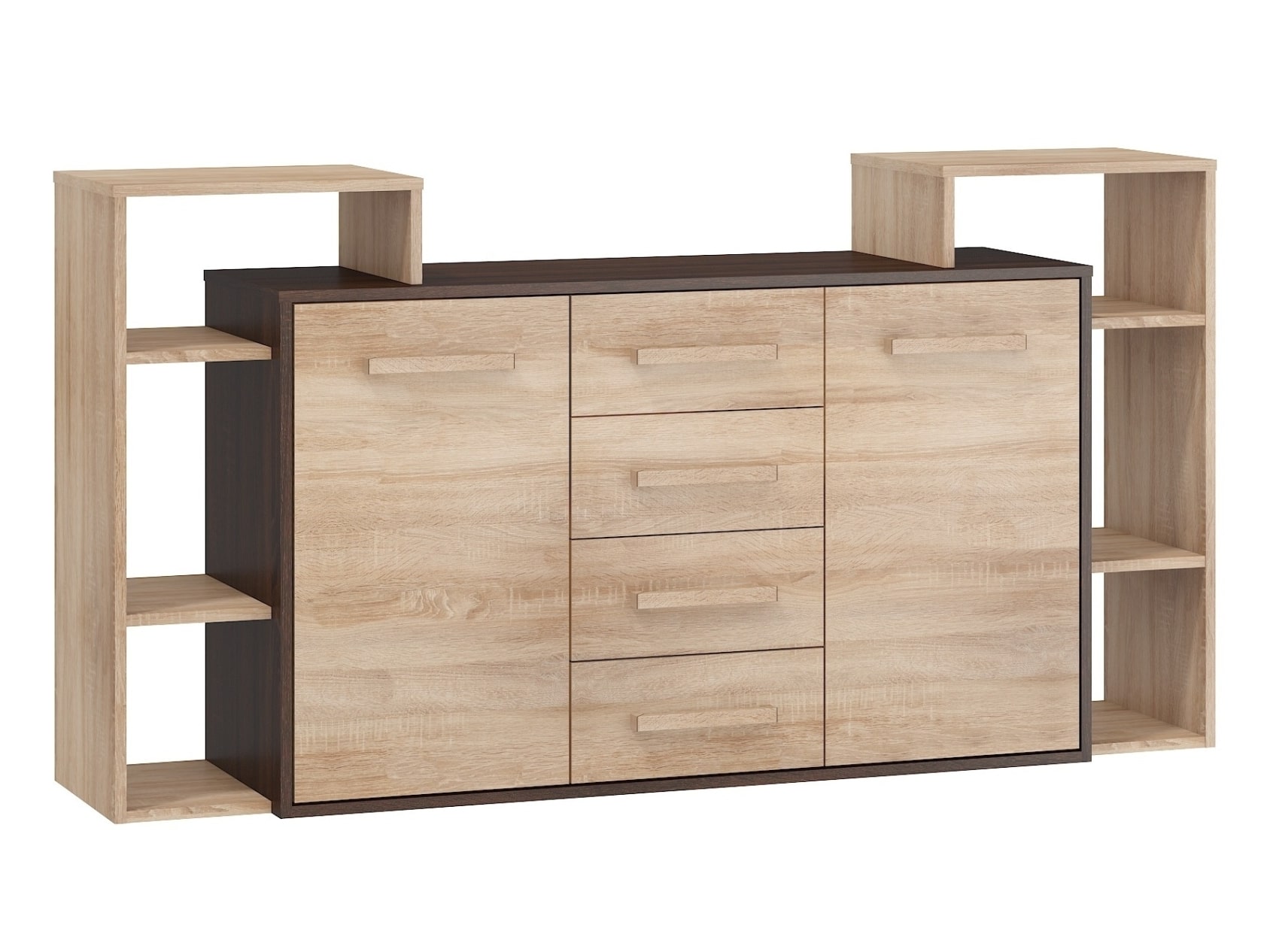 Komoda 2D4S RIO 06, dub sonoma tmavý/dub sonoma