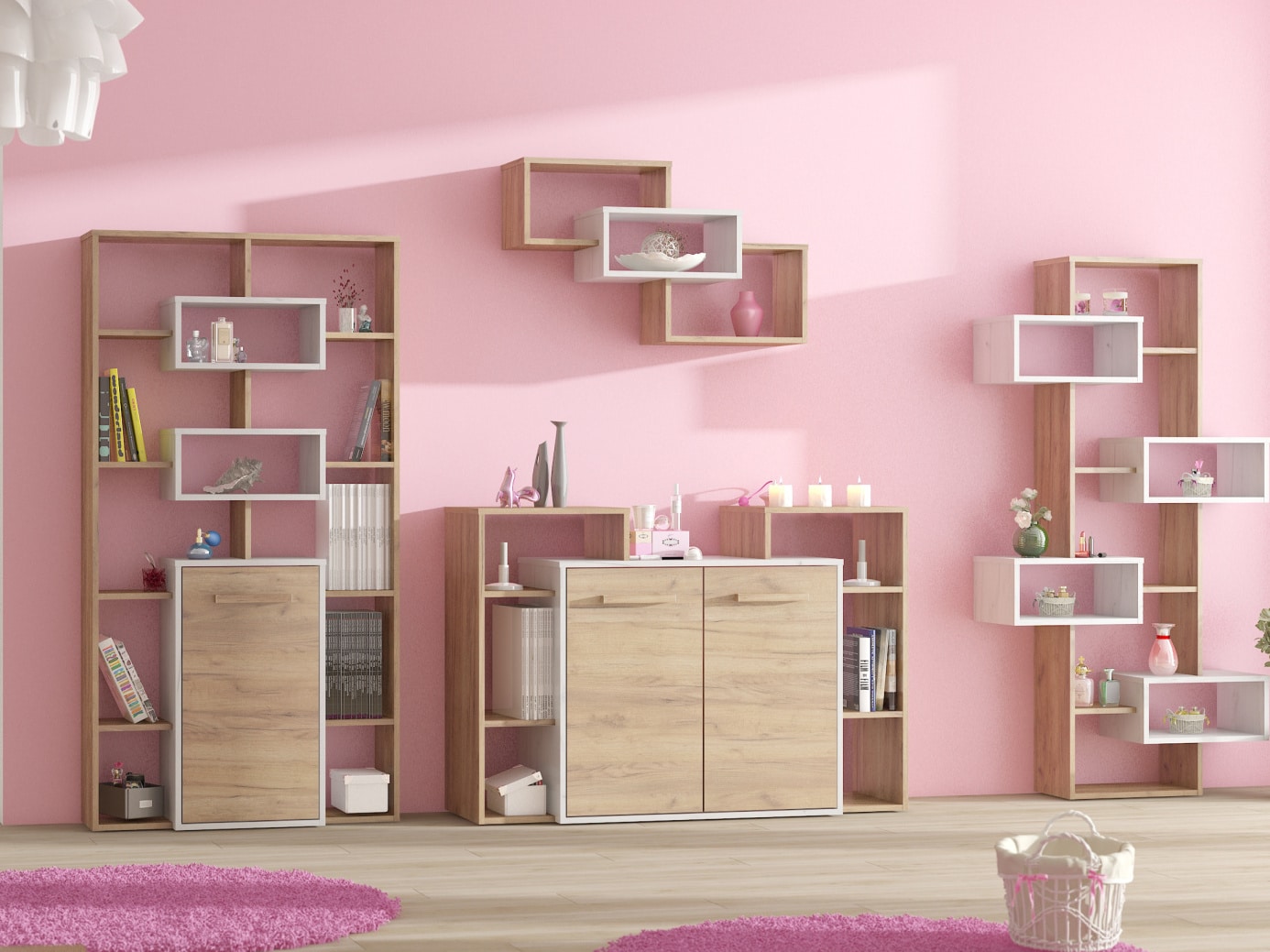 RIO obývací pokoj 9, craft bílý/craft zlatý