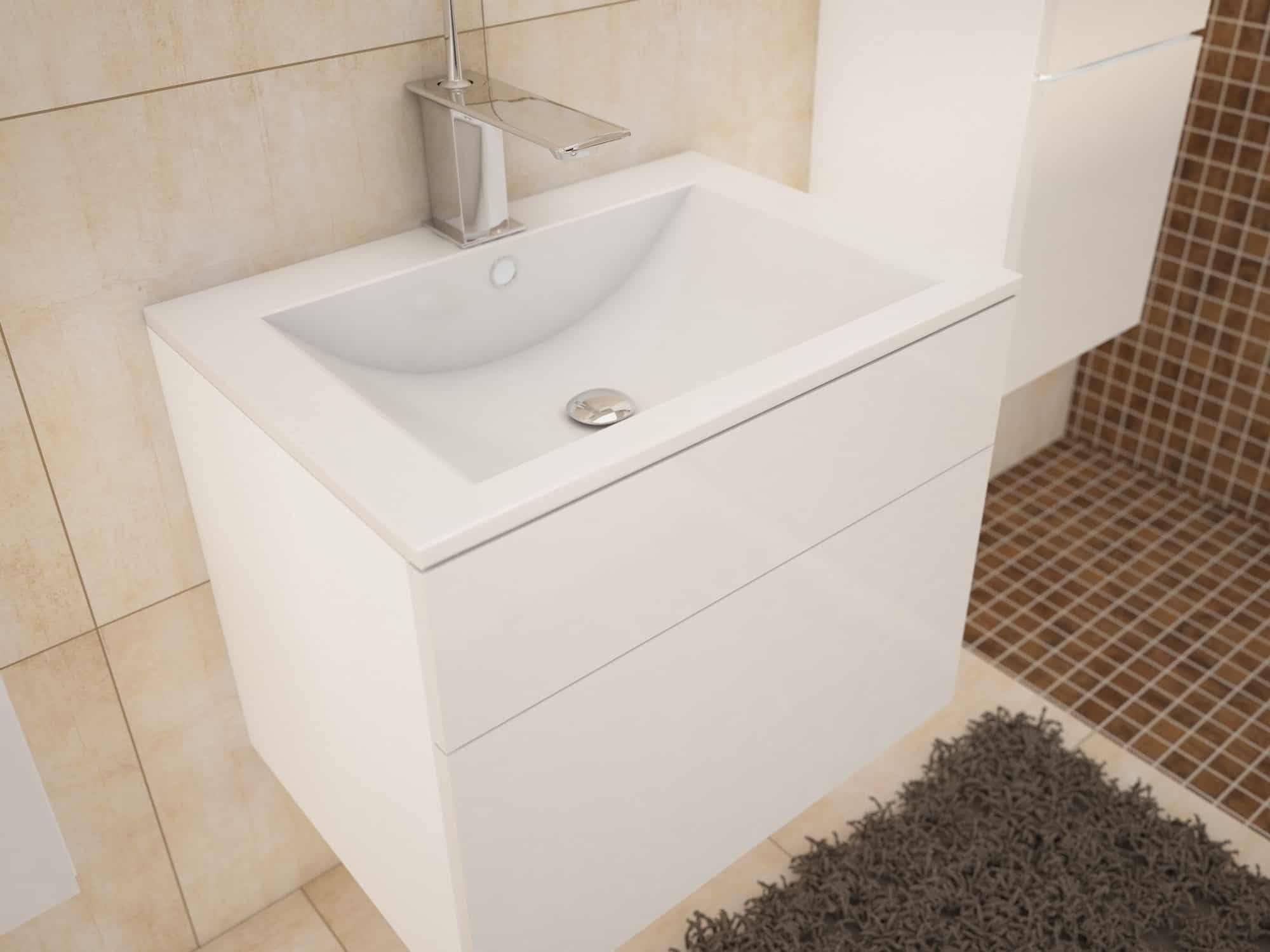 PORTO, skříňka pod umyvadlo, bílá/bílý lesk