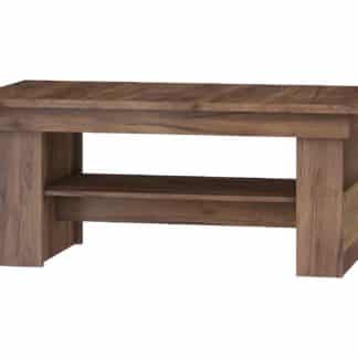 Rozkládací konferenční stolek R MAXIMUS 17, craft tobaco/craft zlatý