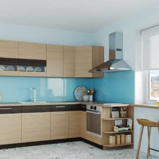 Rohová kuchyně MODENA 250x170, rijeka světlá