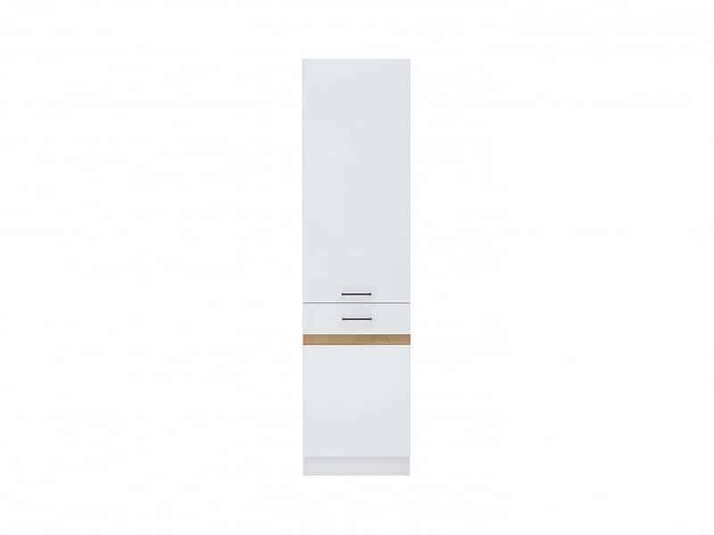 JUNONA, skříňka 195 cm, pravá, bílý lesk