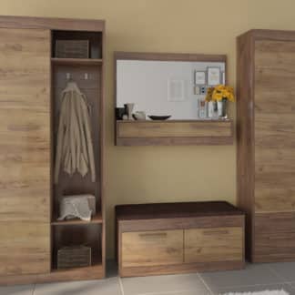 MAXIMUS předsíňová stěna 14, craft tobaco/craft zlatý