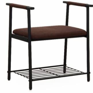 ABOT TABURET DC-001DBR HNEDA LATKA+CIERNY RAM