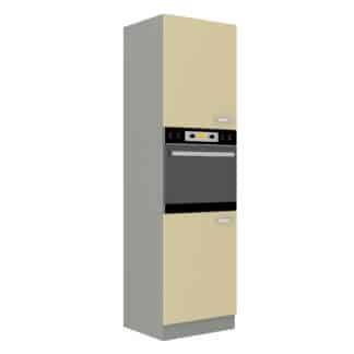 KARMEN, skříňka vysoká 60 DP-210 2F, šedá / krémový lesk