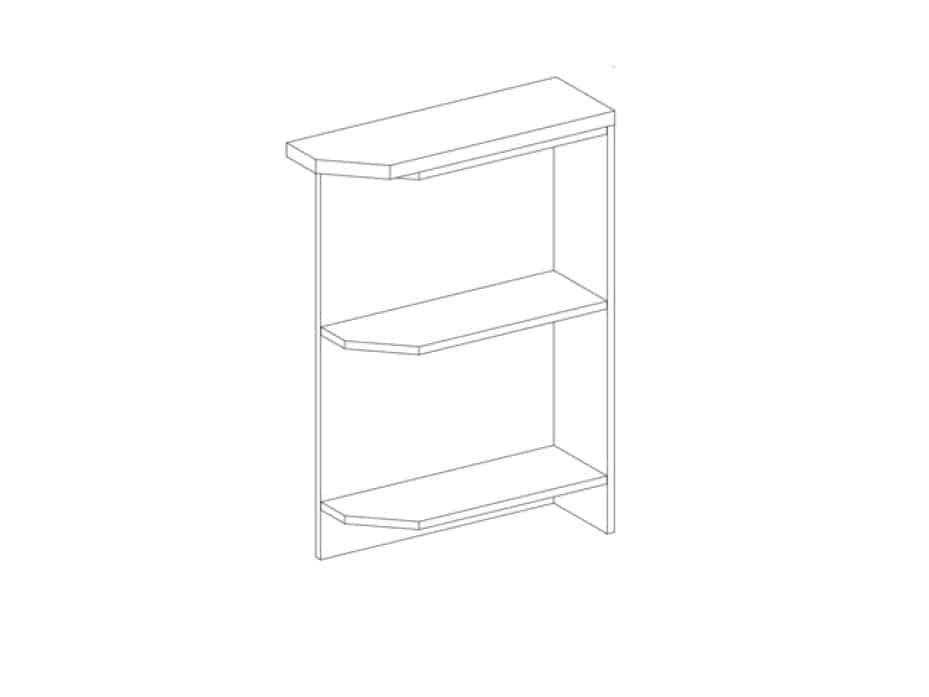 LARISA dolní skříňka D20N pravá, korpus dub sonoma tmavý