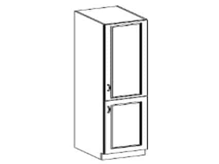 CHAMONIX, skříňka vysoká 60 DK-210 2F, dub Ferrara/ legno tmavé