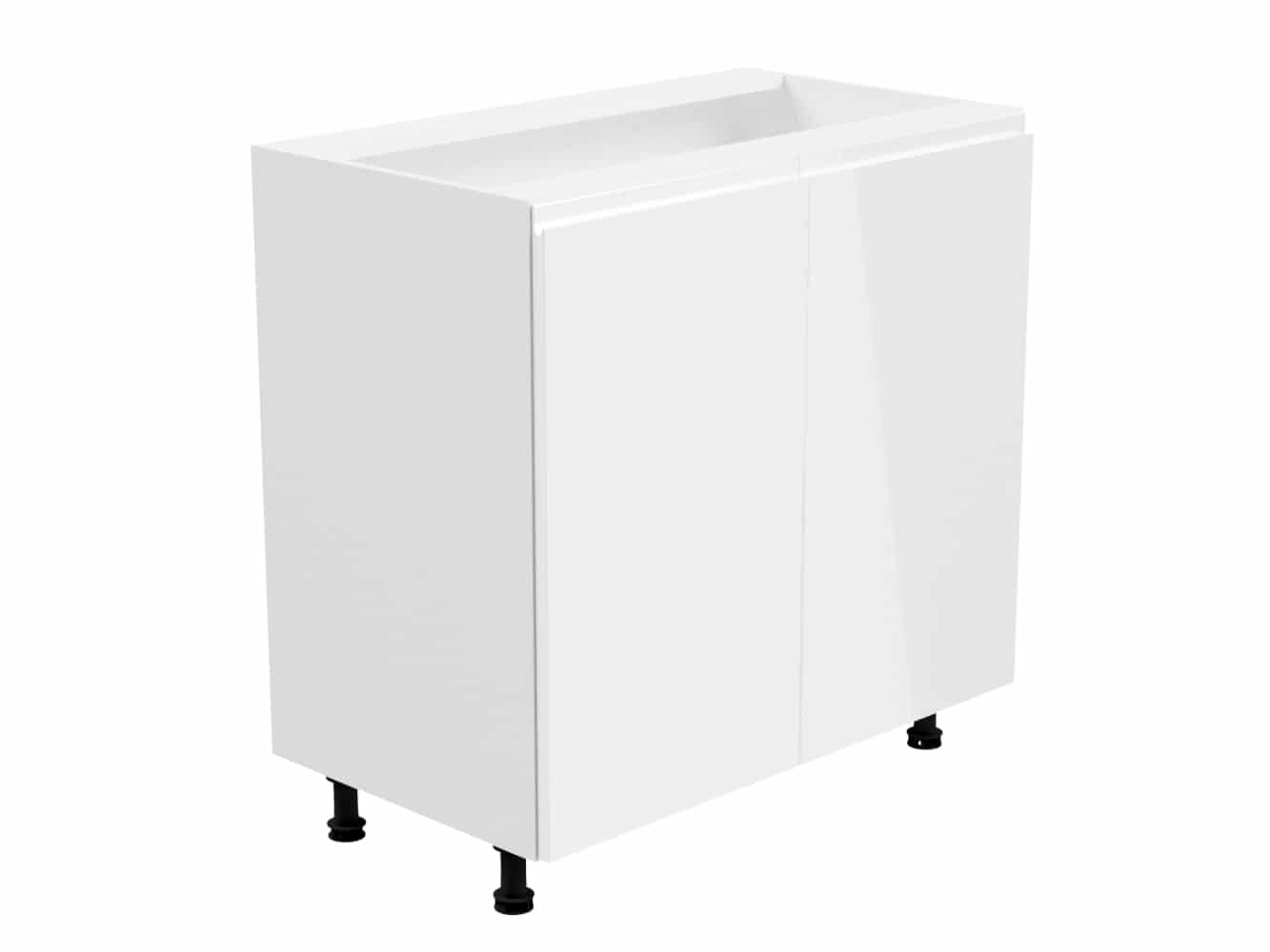 ASPEN, skříňka dolní D80, bílá/bílý lesk