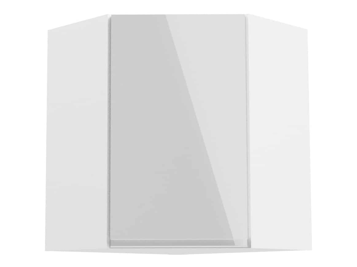 ASPEN, skříňka horní rohová G60N pravá, bílá/bílý lesk
