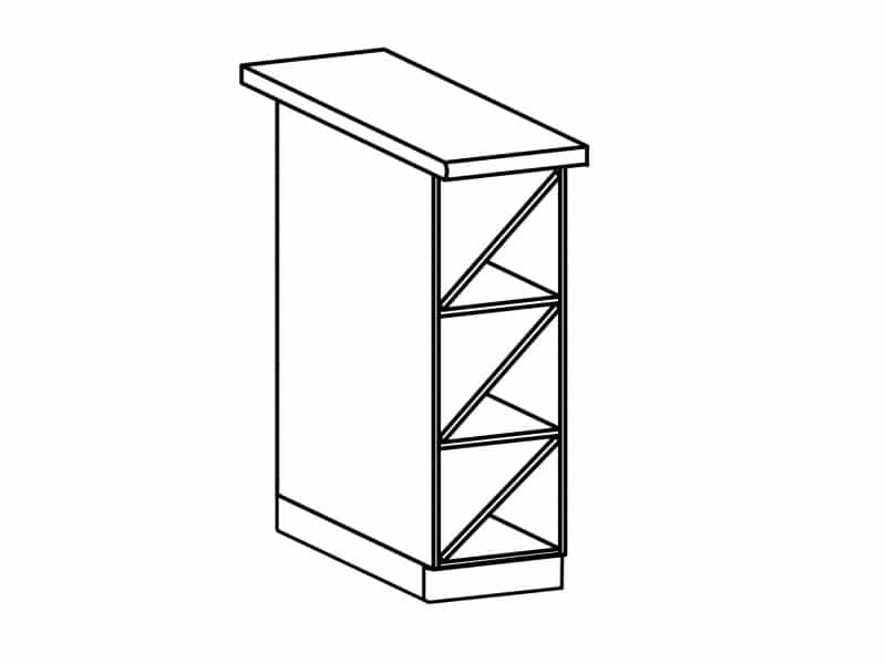 ROYAL, skříňka na víno D20W, borovice norská
