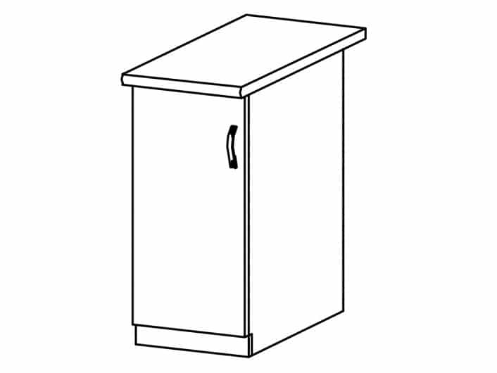 SYCYLIA, skříňka dolní D30 levá, borovice andersen