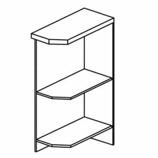 SYCYLIA, regál dolní D25PZ pravá, borovice andersen