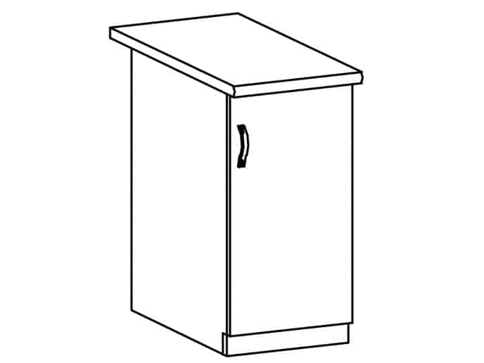 ROYAL, skříňka dolní D40 pravá, borovice norská