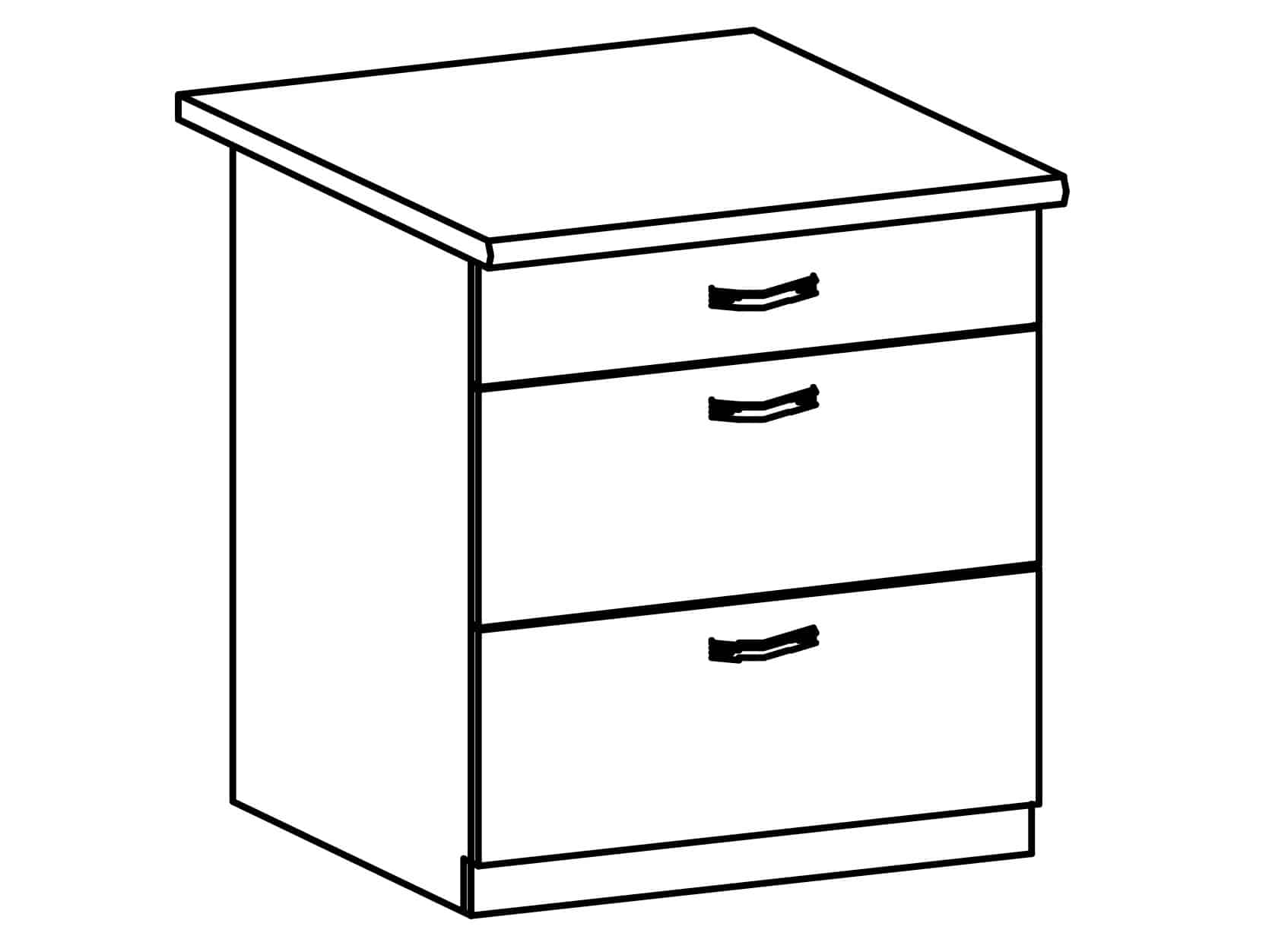 ROYAL, skříňka dolní D80S3, borovice norská