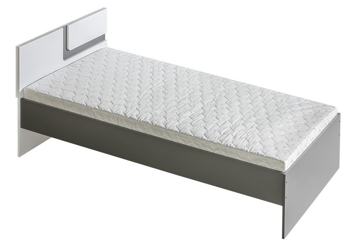 Postel 90x200 cm APETTITA 12, antracit/bílá